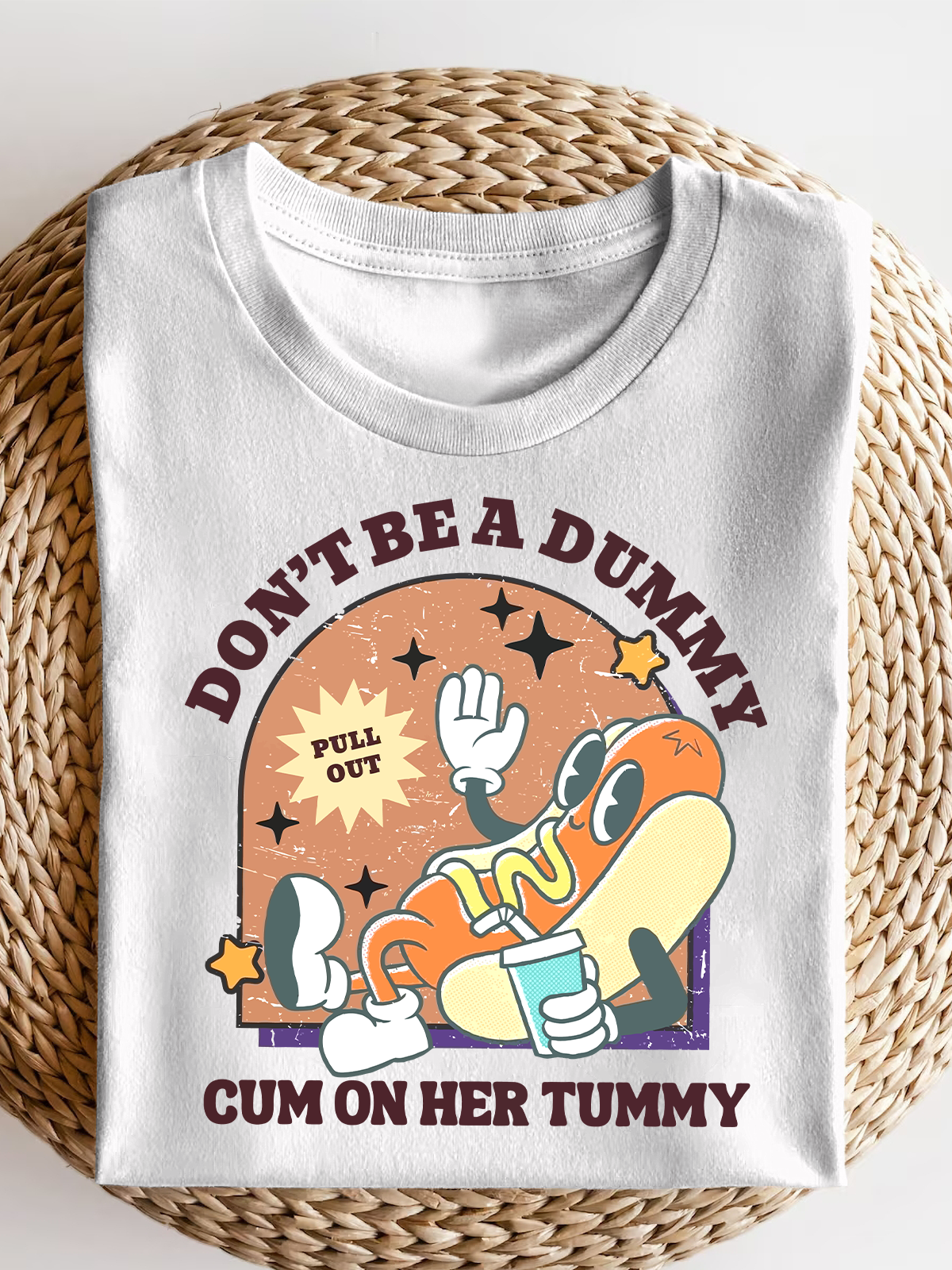 Don'T Be A Dummy Cum On Her Tummy Short Sleeves Tee