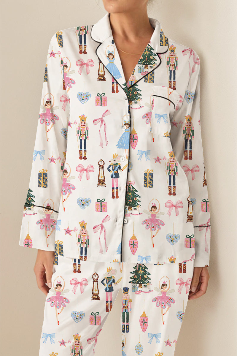 Nutcracker Bow  Long Sleeves Pajama Set