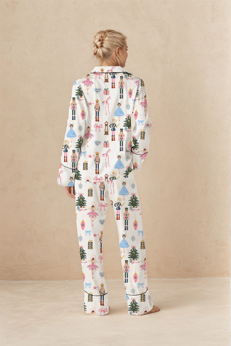 Nutcracker Bow  Long Sleeves Pajama Set