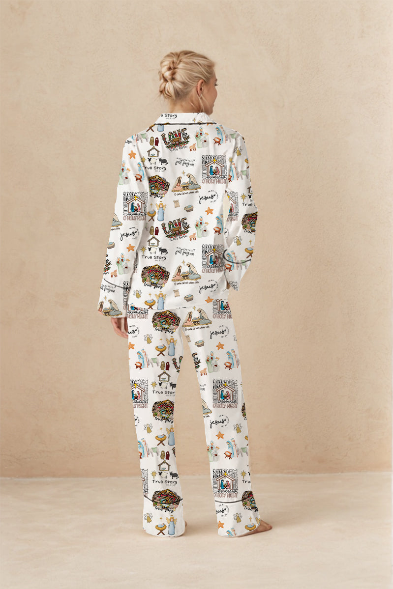 Jesus Ture Story Long Sleeves Pajama Set