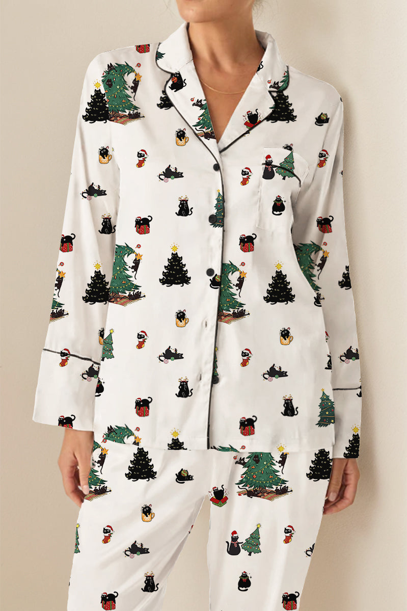 Meowy Chirstmas Long Sleeves Pajama Set