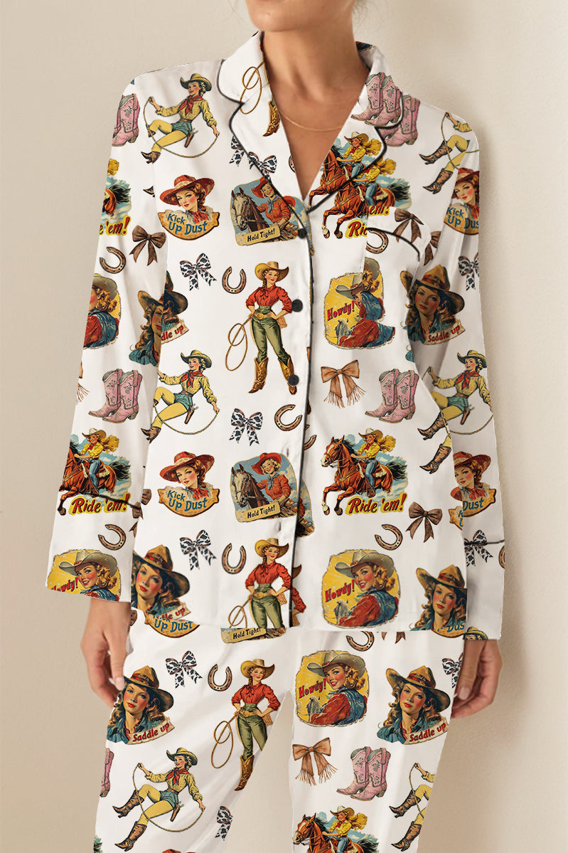 Howdy Saddle Up Long Sleeves Pajama Set