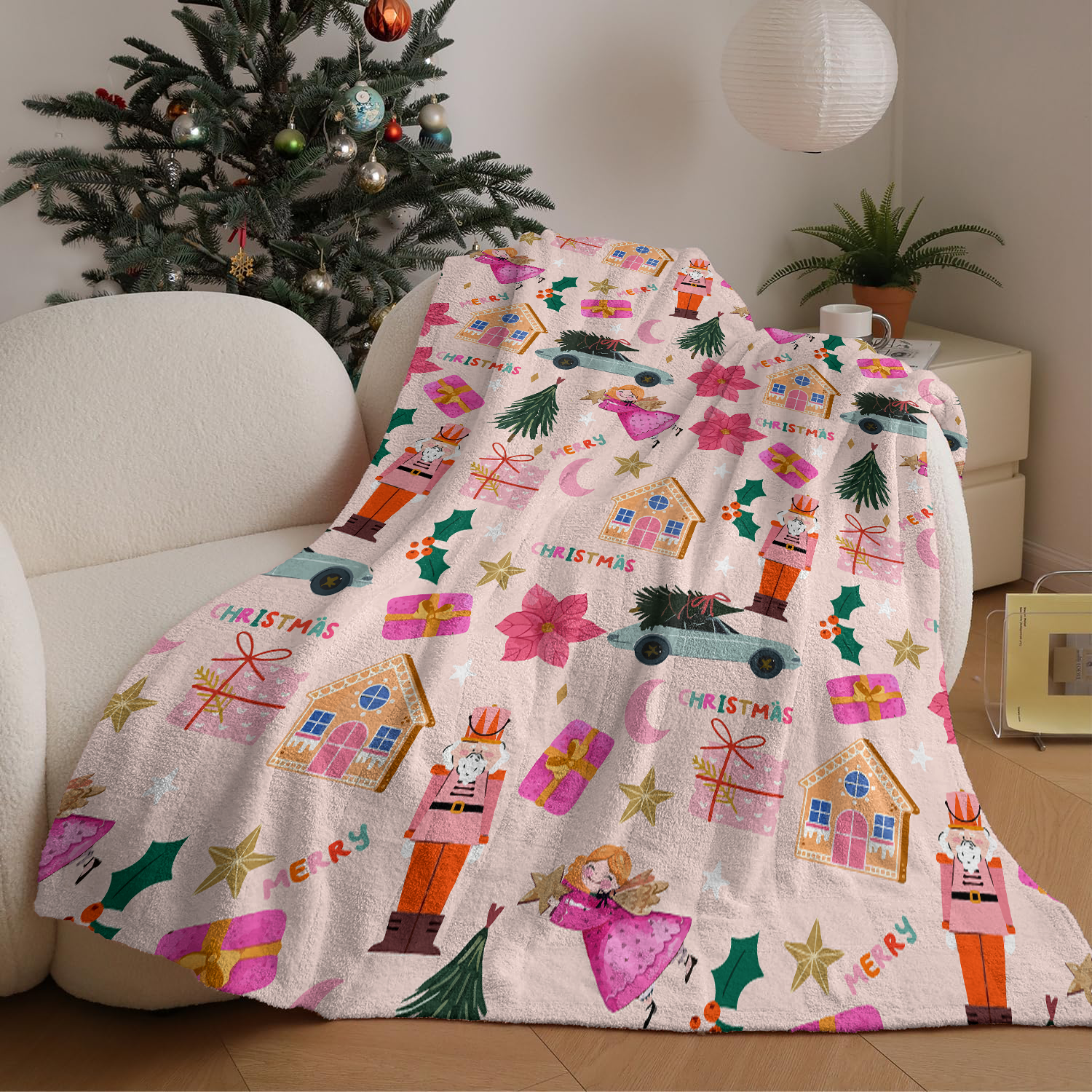 Christmas Tree Nutcracker Blanket