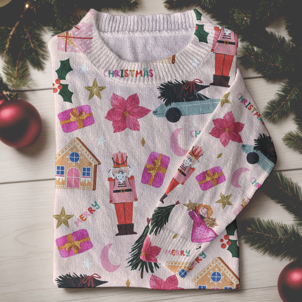 Christmas Tree Nutcracker Long Sleeves Sweater