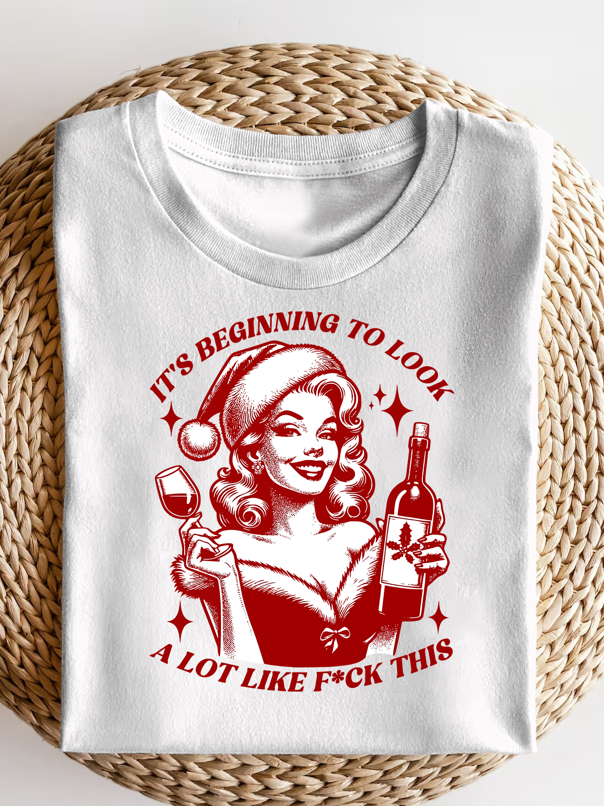 Retro Girl Christmas Trendy Vintage Short Sleeves Tee