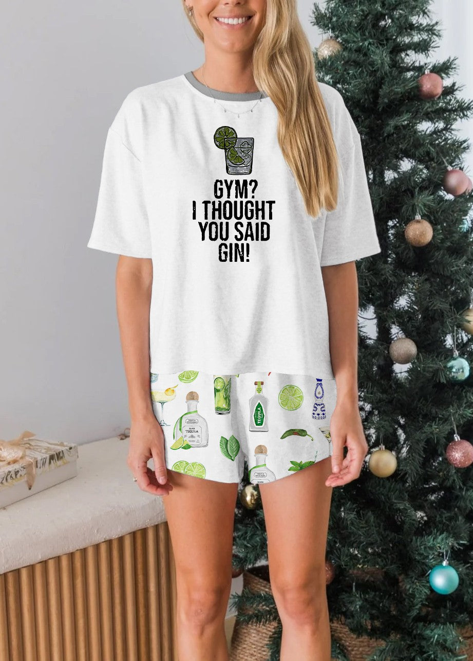 I Thought You Said Gin Short Sleeves Pajama Set