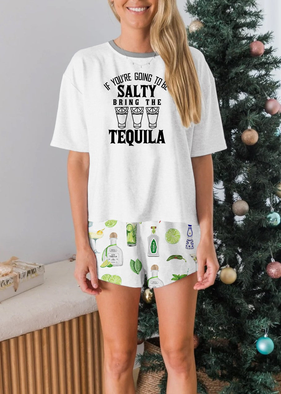 Salty Bring The Tequila Short Sleeves Pajama Set