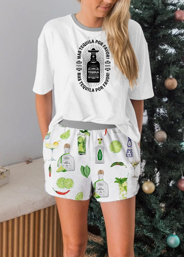 Mas Tequila Por Favor Short Sleeves Pajama Set