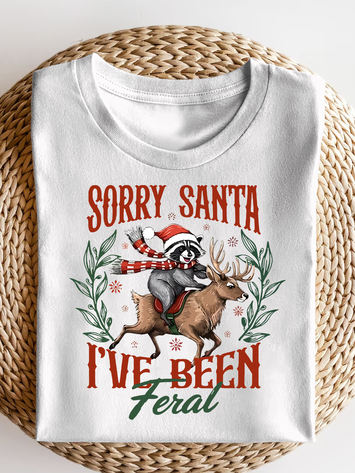 Sorry Santa I'Ve Been Feral Short Sleeves Tee