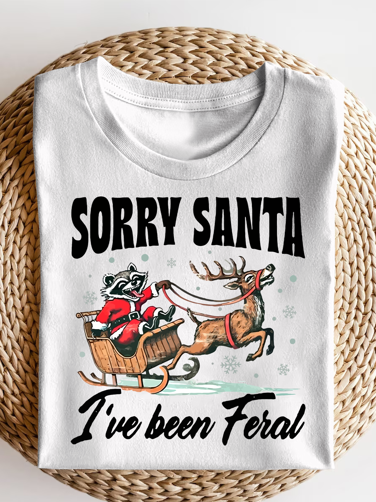 Sorry Santa I'Ve Been Feral Short Sleeves Tee