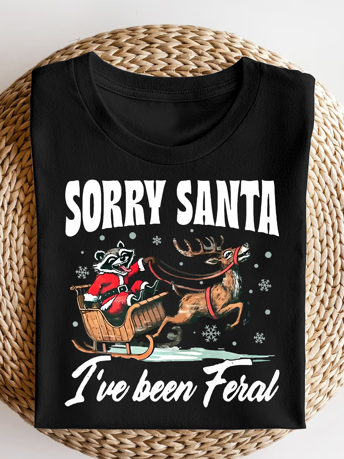 Sorry Santa I'Ve Been Feral Short Sleeves Tee