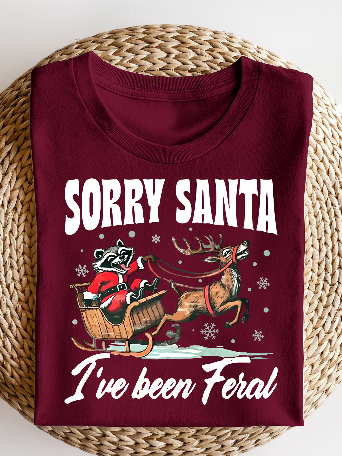 Sorry Santa I'Ve Been Feral Short Sleeves Tee