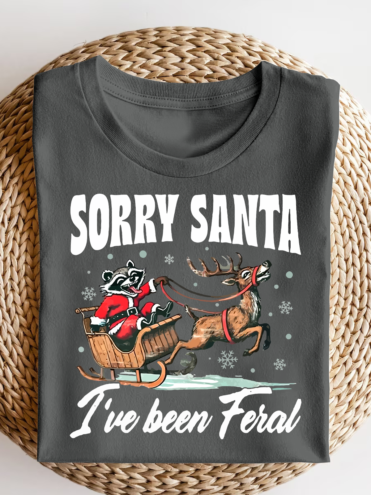 Sorry Santa I'Ve Been Feral Short Sleeves Tee