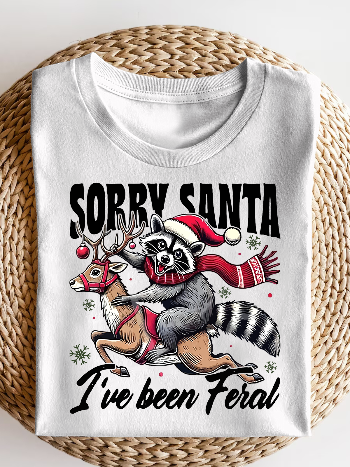 Sorry Santa I'Ve Been Feral Short Sleeves Tee