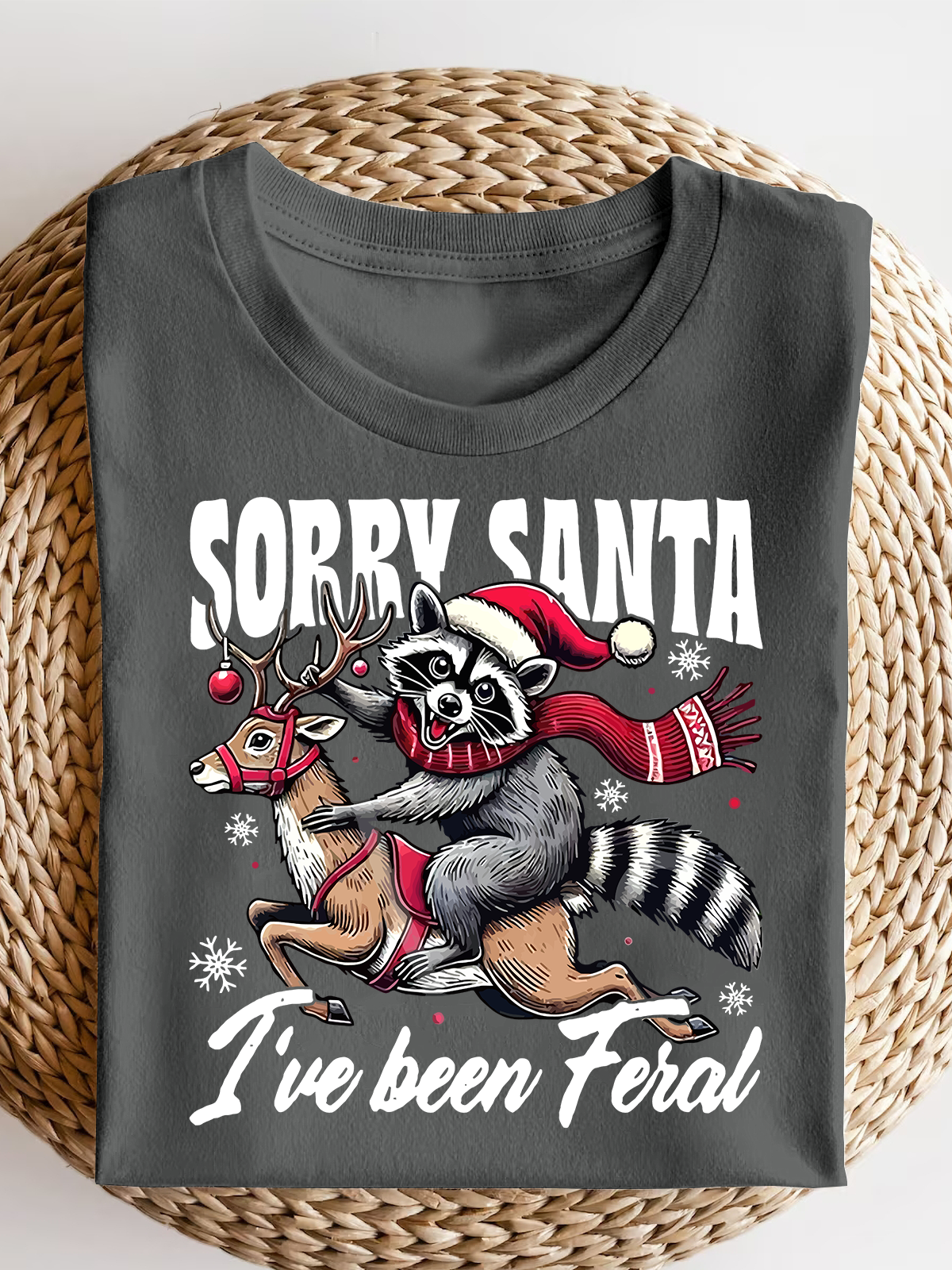 Sorry Santa I'Ve Been Feral Short Sleeves Tee