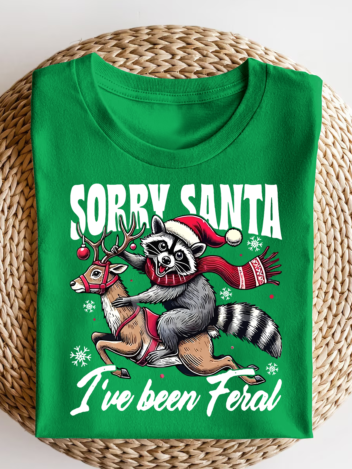 Sorry Santa I'Ve Been Feral Short Sleeves Tee