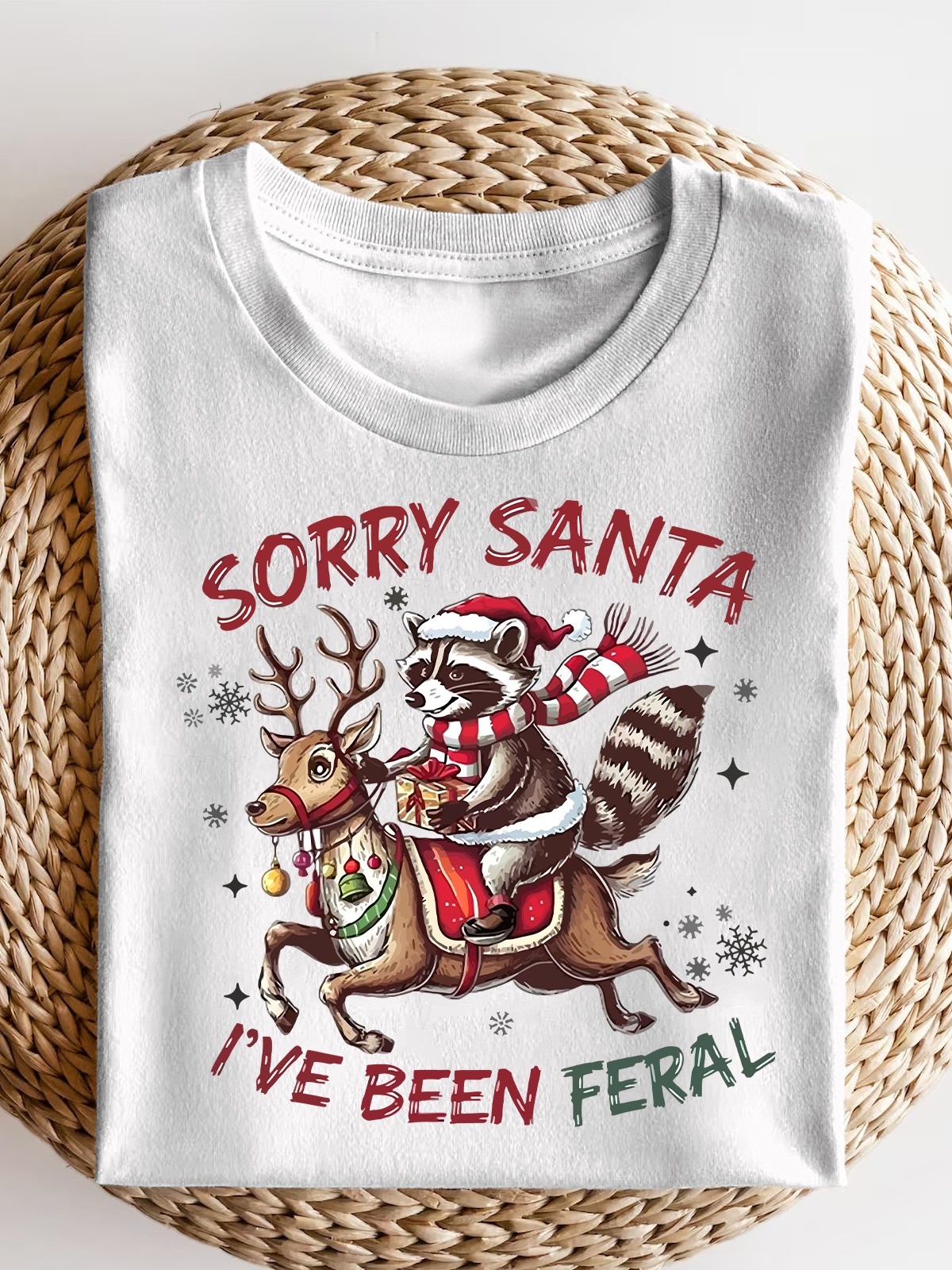 Sorry Santa I'Ve Been Feral Short Sleeves Tee