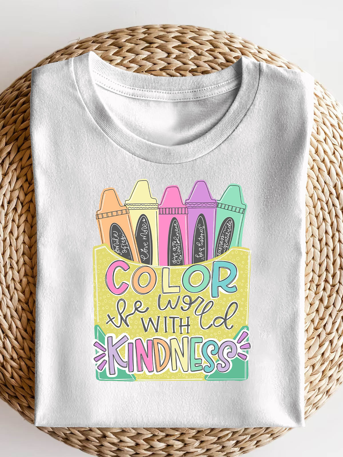 Color The World With Kindness Short Sleeves Tee