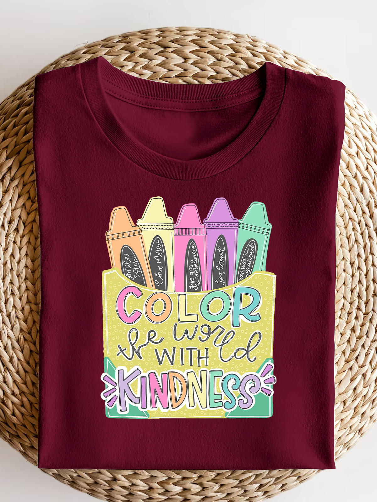 Color The World With Kindness Short Sleeves Tee