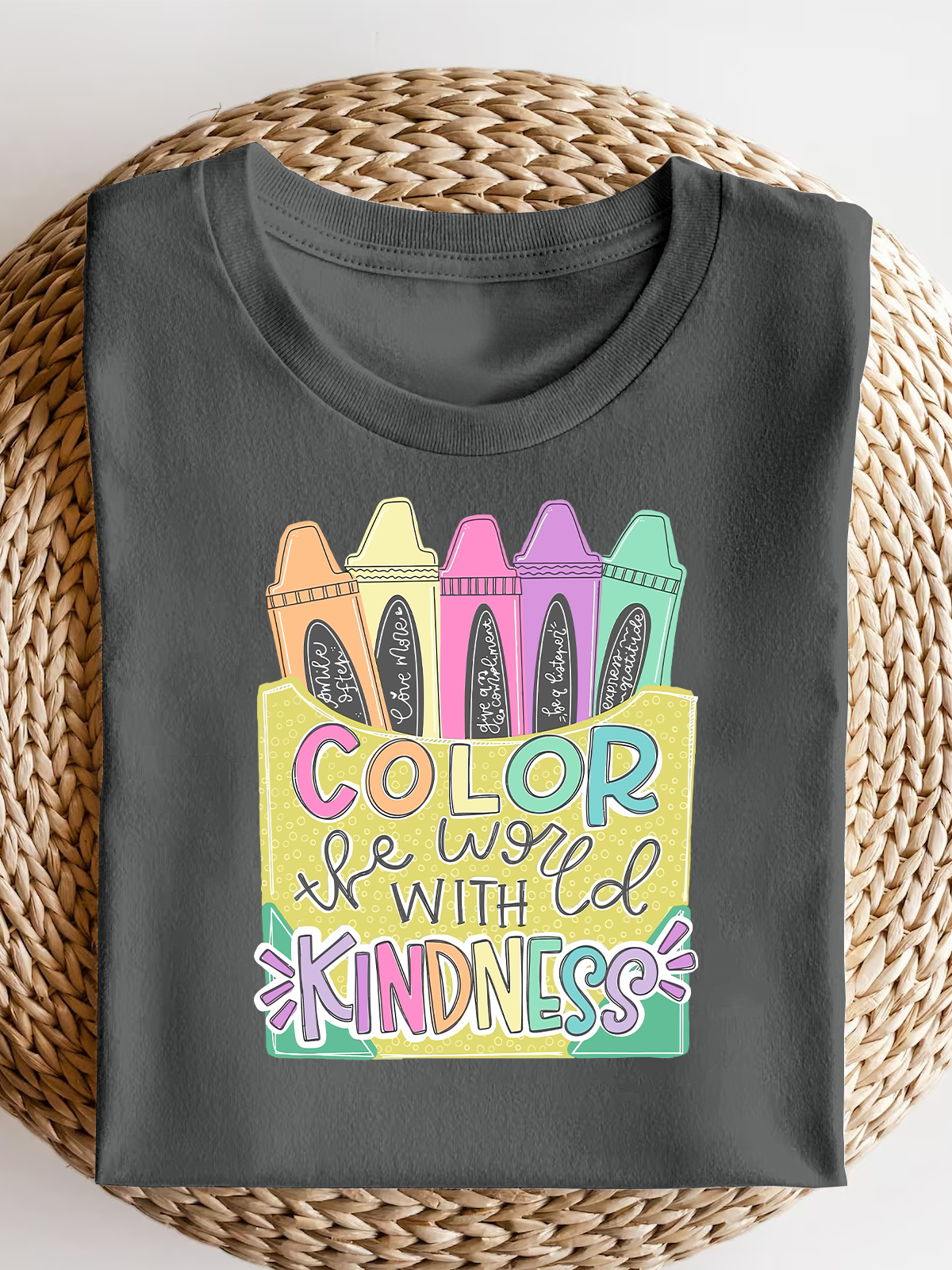 Color The World With Kindness Short Sleeves Tee