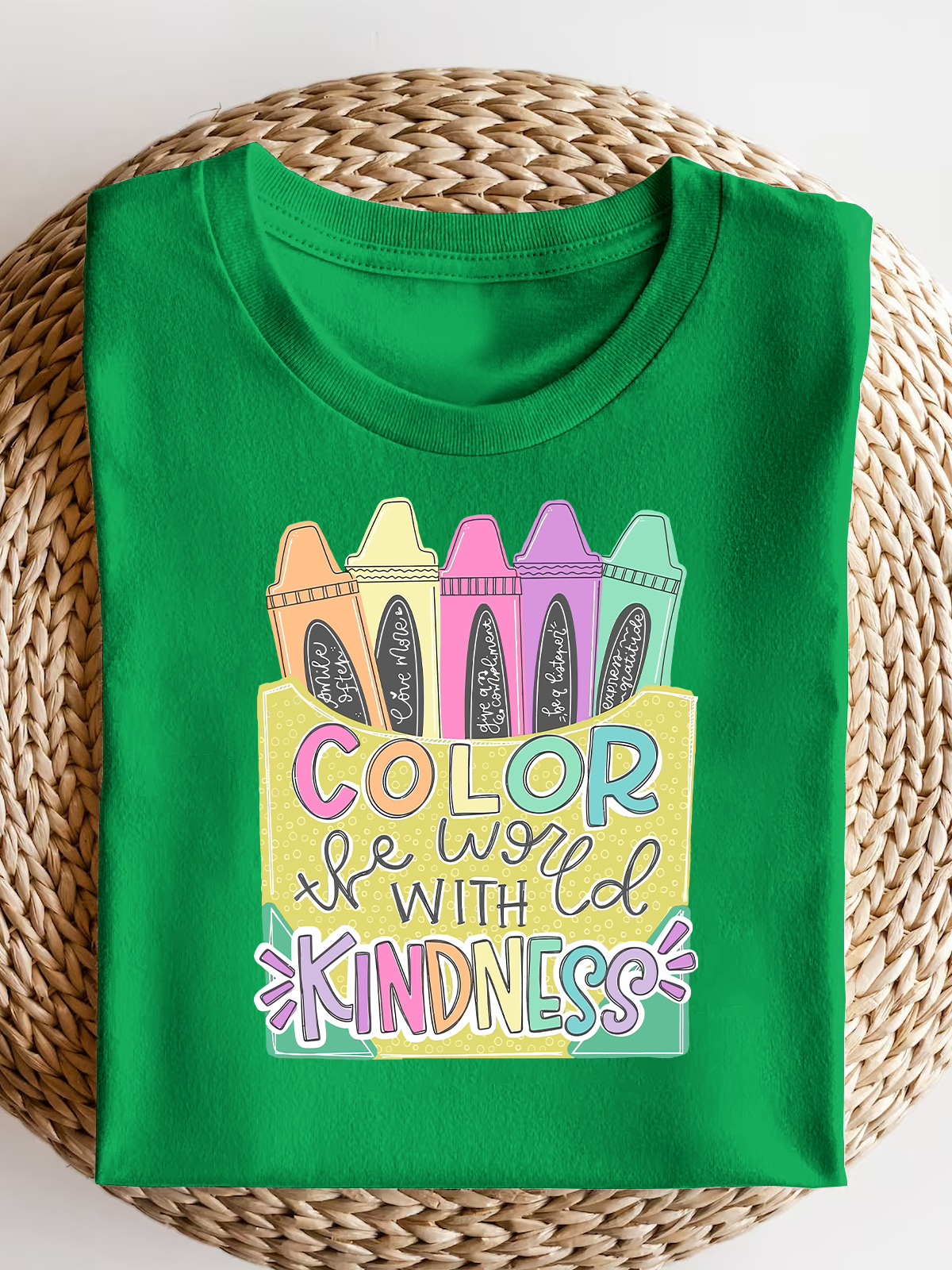 Color The World With Kindness Short Sleeves Tee