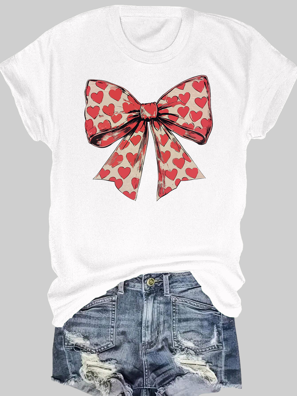 Valentines Day Heart Short Sleeves Tee