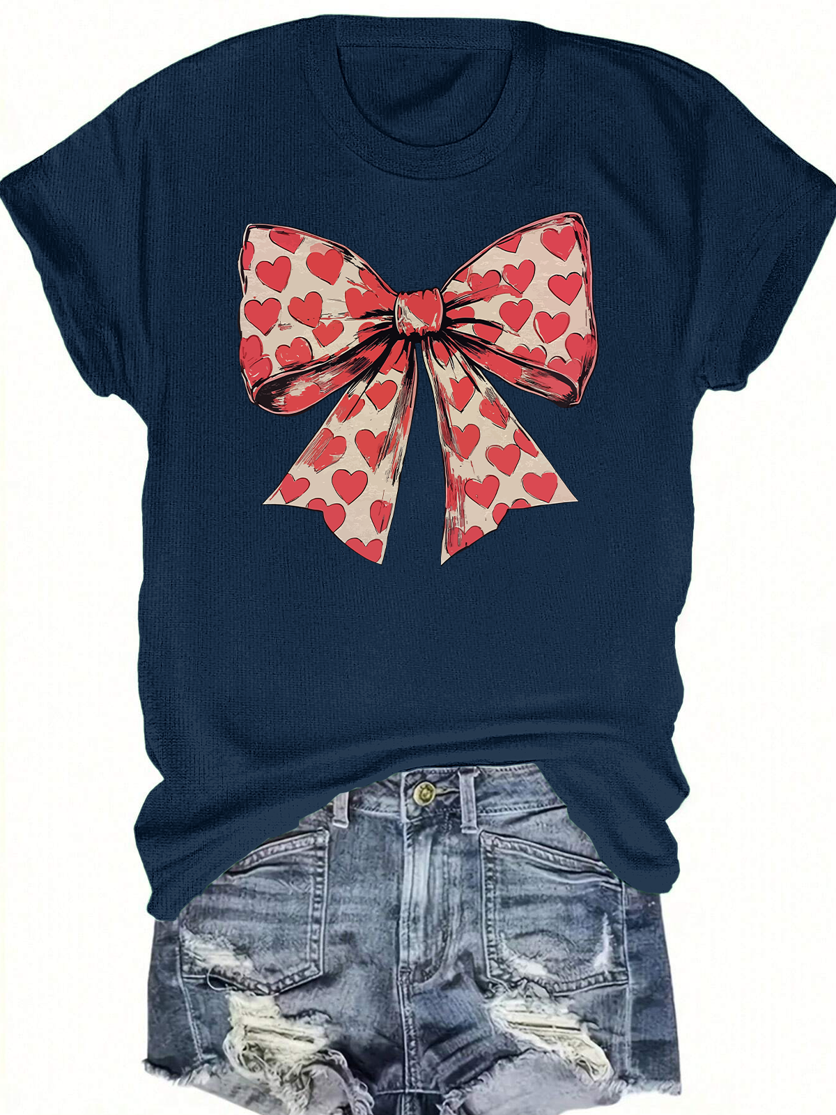 Valentines Day Heart Short Sleeves Tee