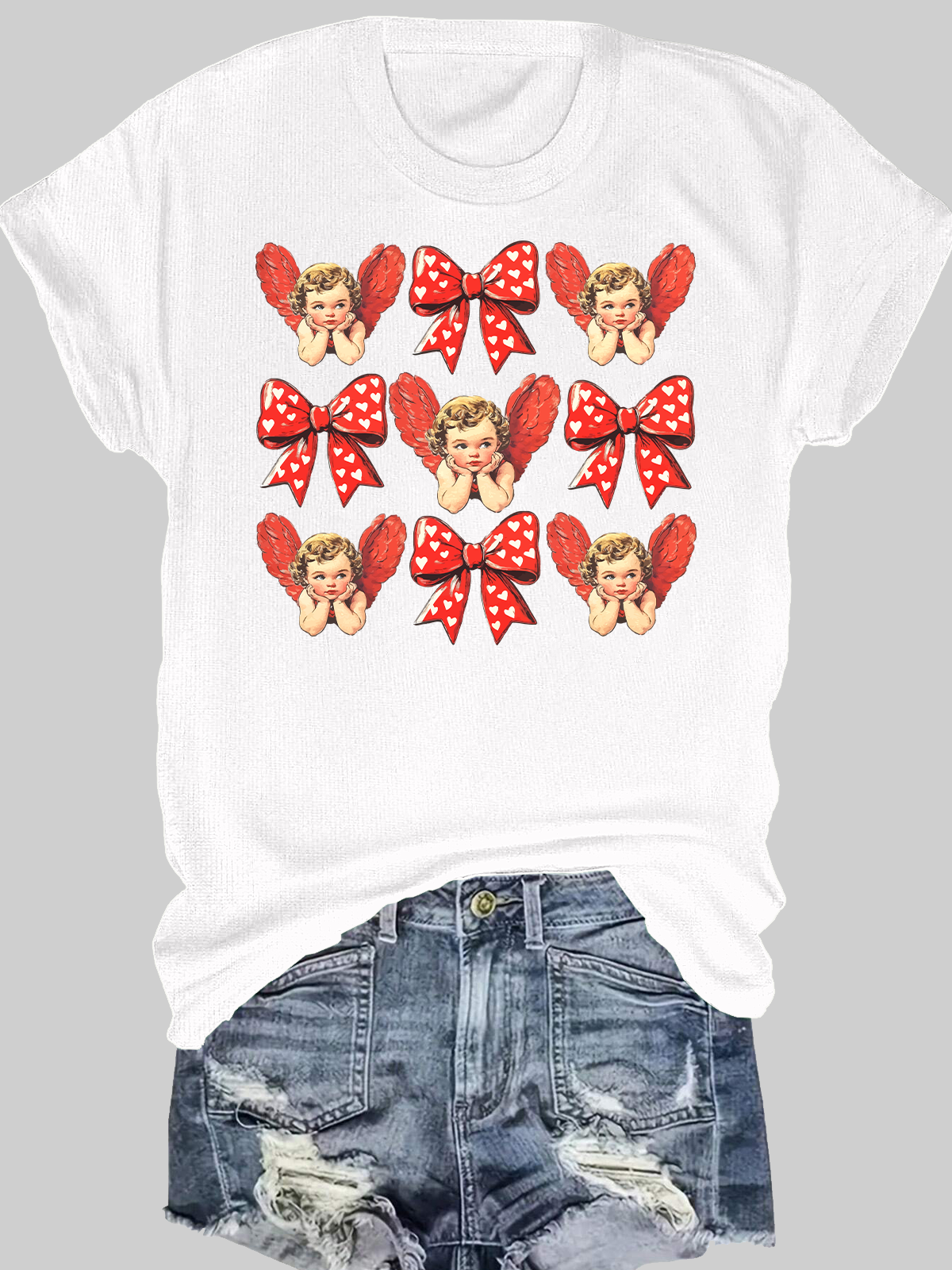 Cupid Coquette Bow  Short Sleeves Tee