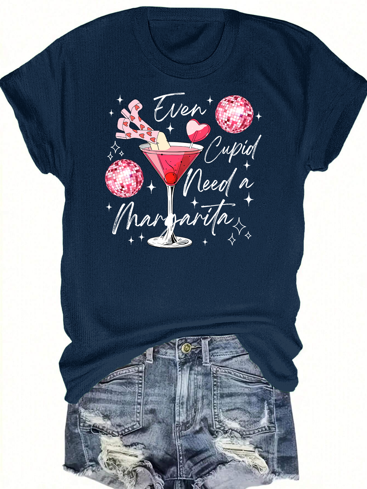 Even Cupid Need A Margarita Short Sleeves Tee