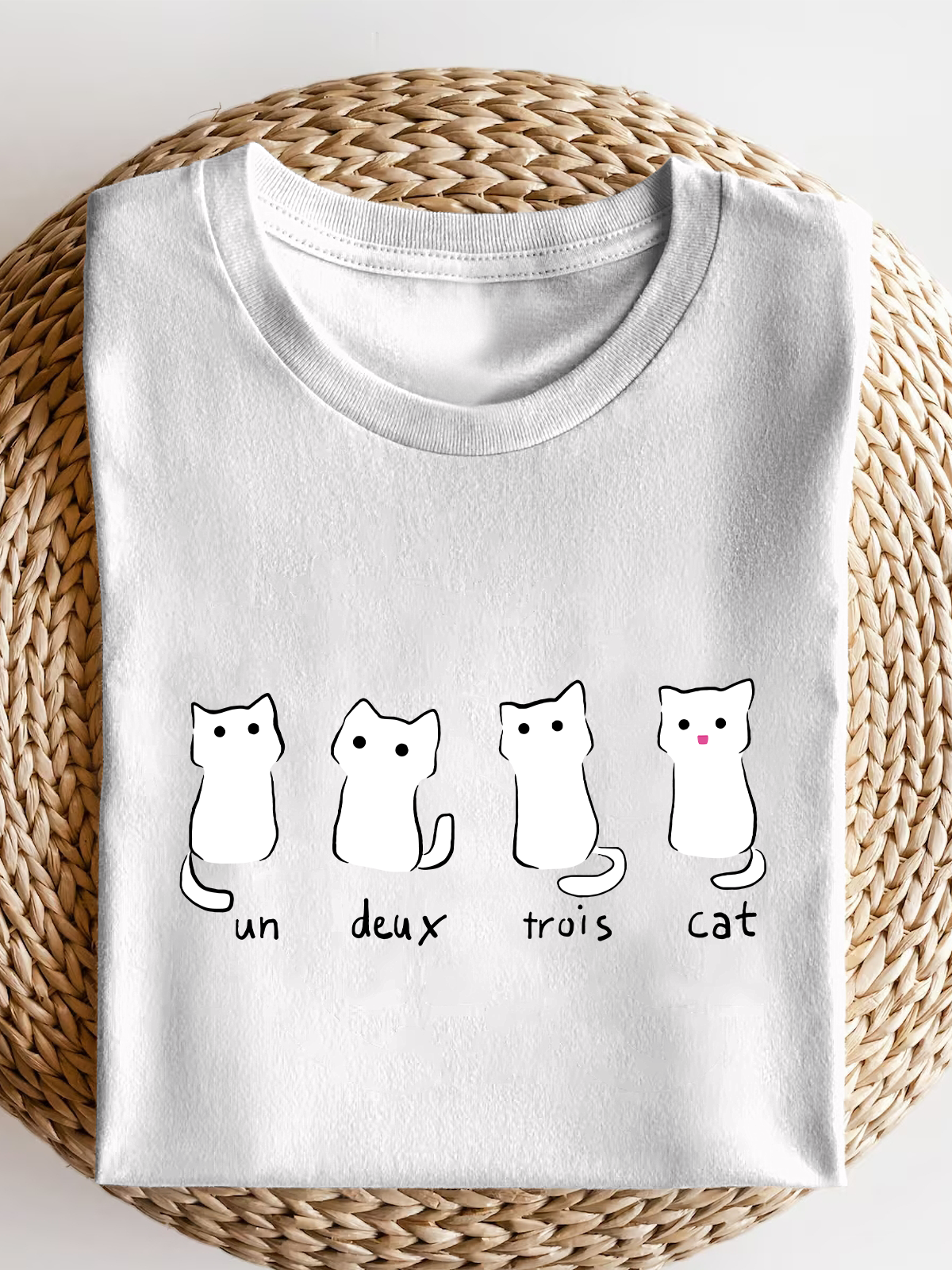 Un Deux Trois Cat Short Sleeves Tee