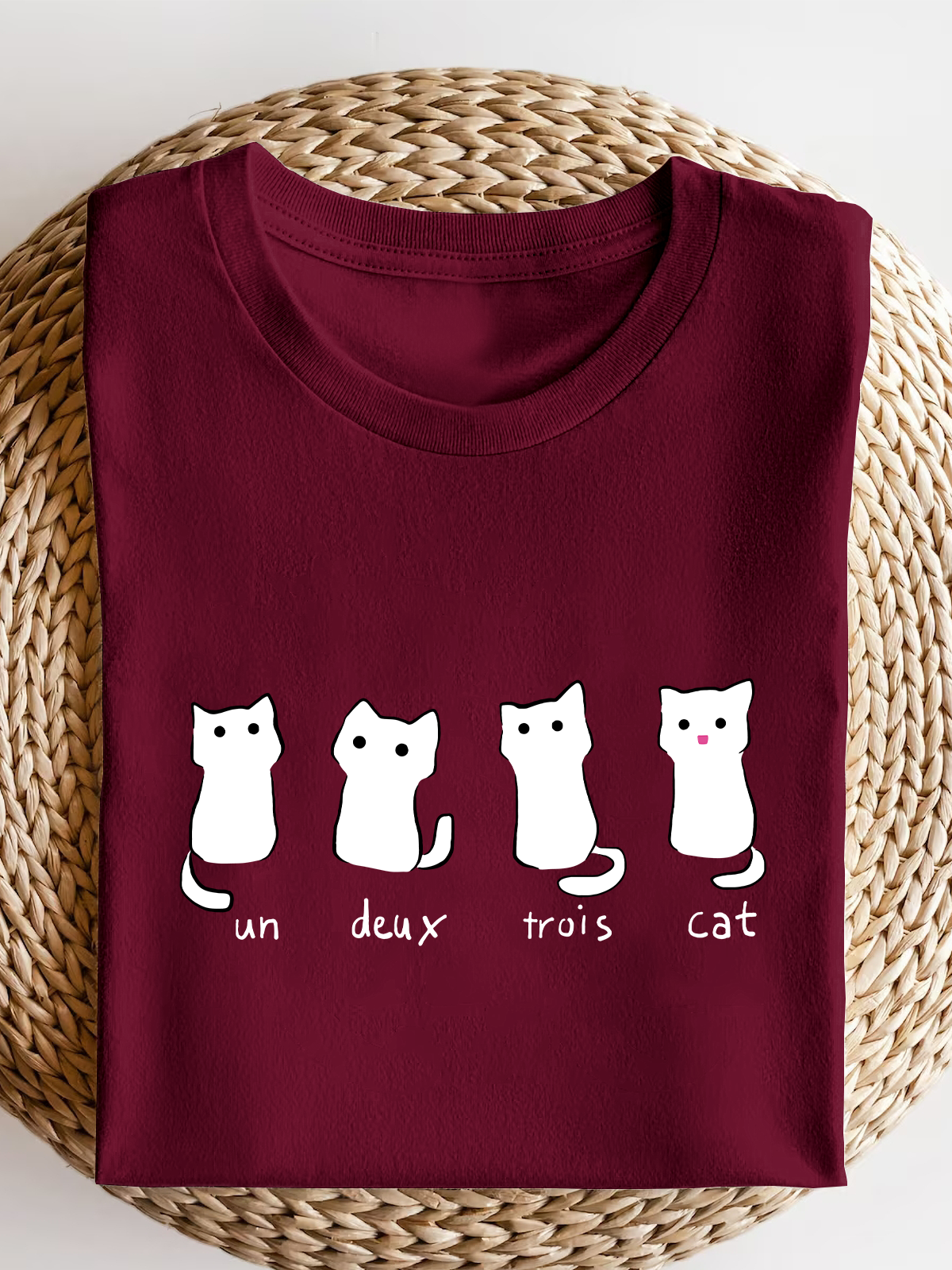 Un Deux Trois Cat Short Sleeves Tee