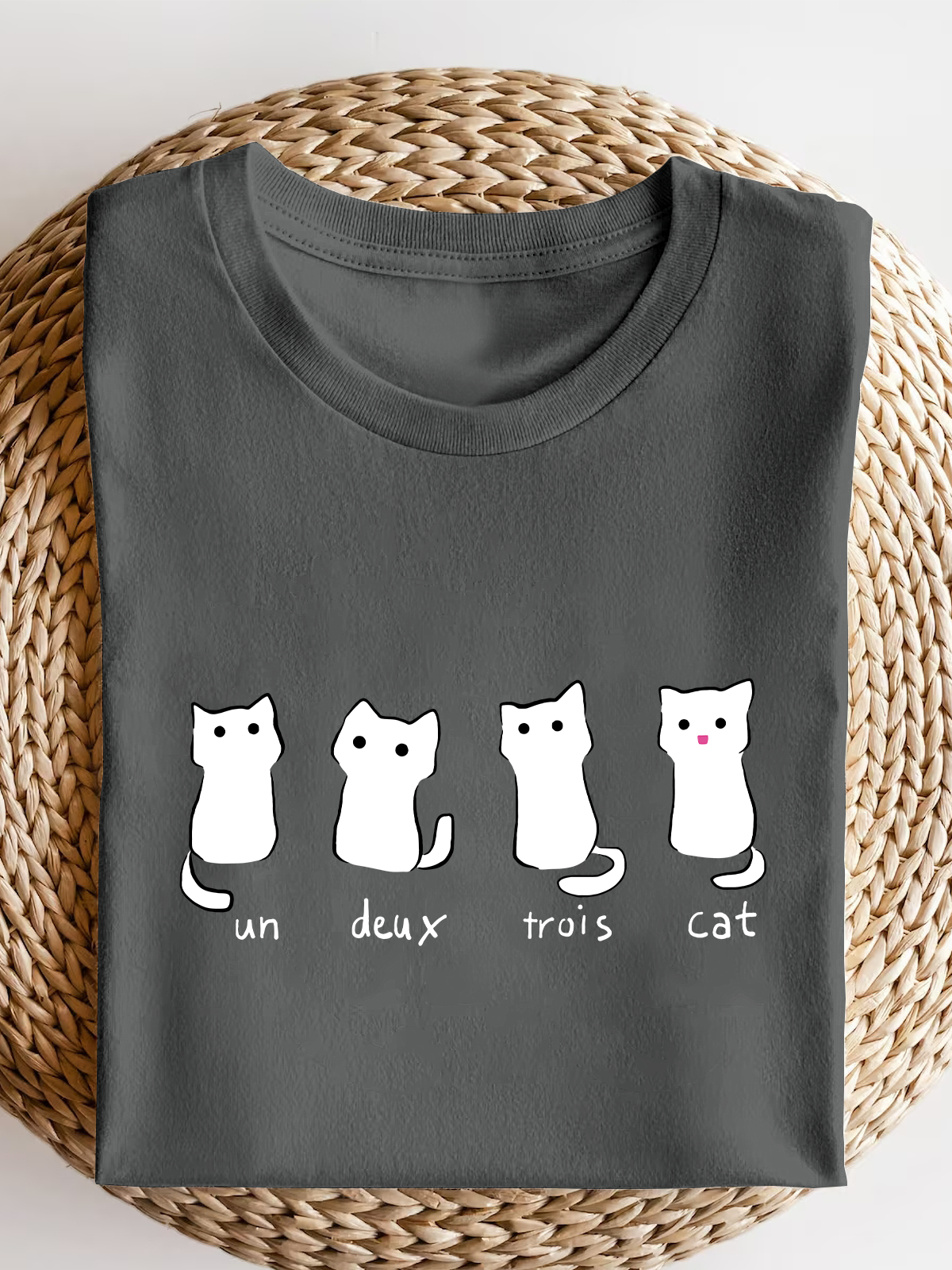 Un Deux Trois Cat Short Sleeves Tee