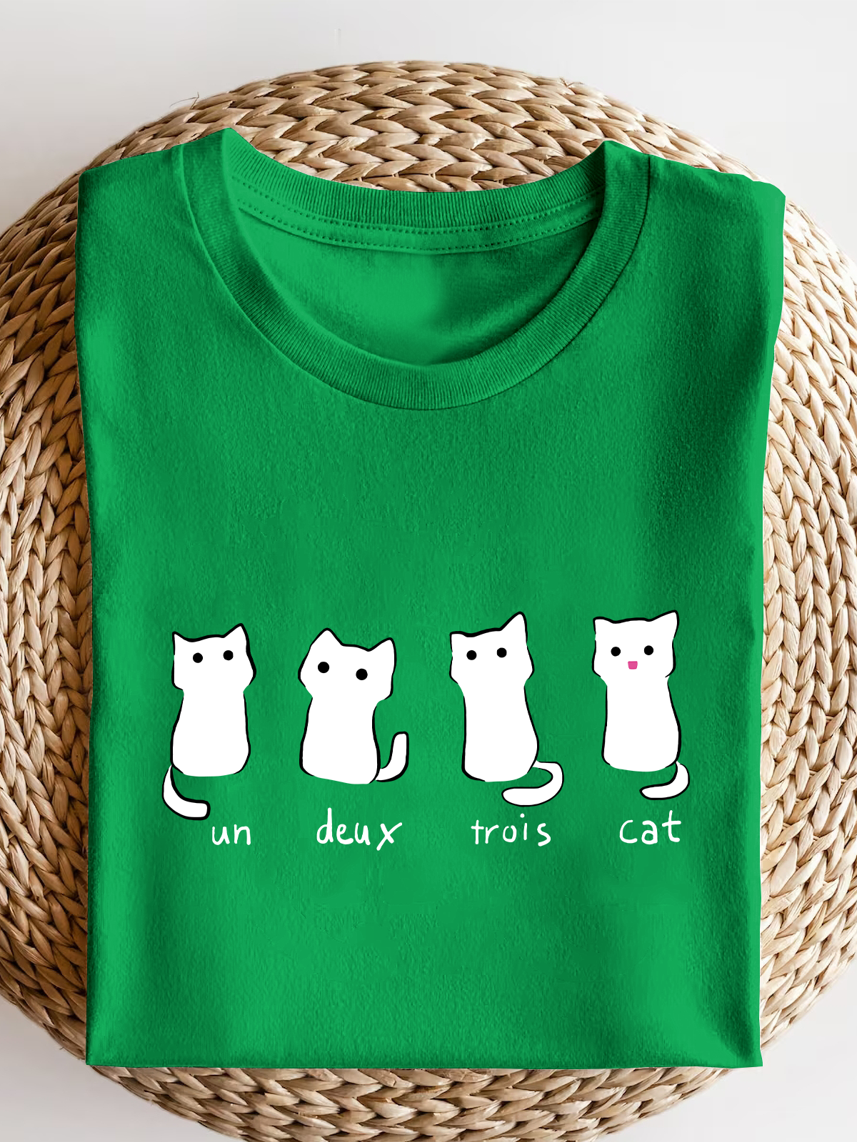 Un Deux Trois Cat Short Sleeves Tee