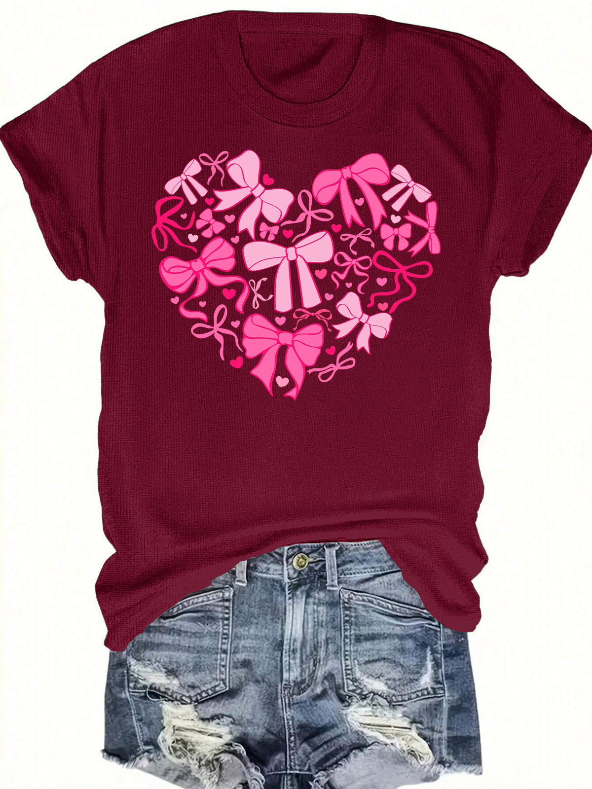 Coquette Valentine Heart Short Sleeves Tee