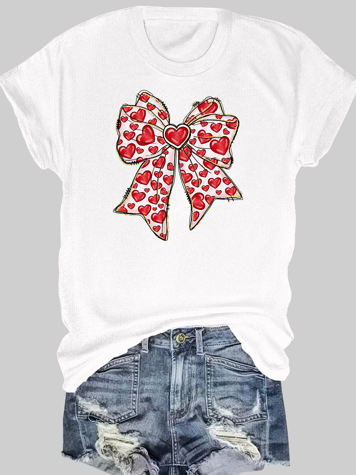 Coquette Valentine Bow Short Sleeves Tee