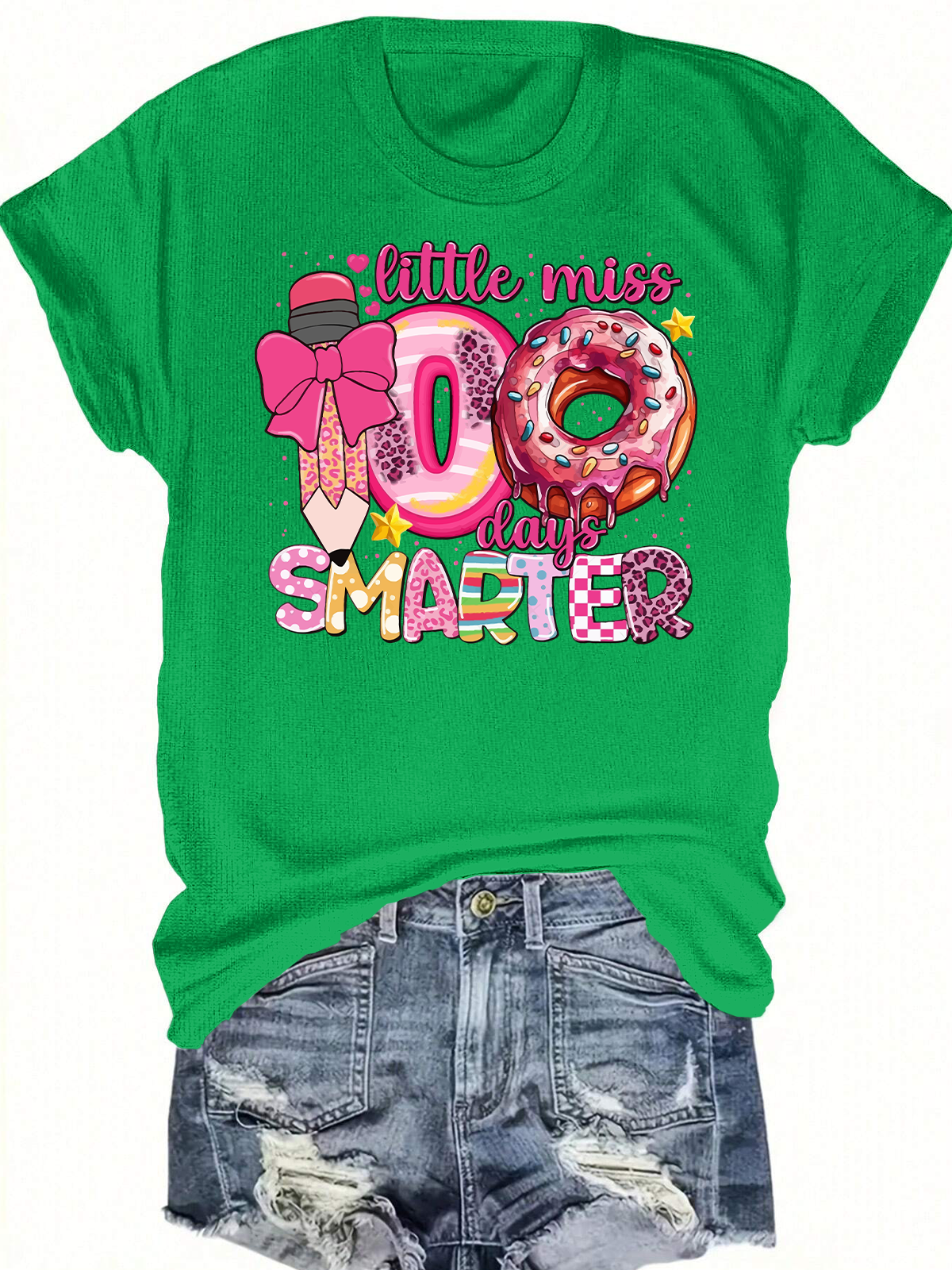 Little Miss 100 Days Smarter Short Sleeves Tee