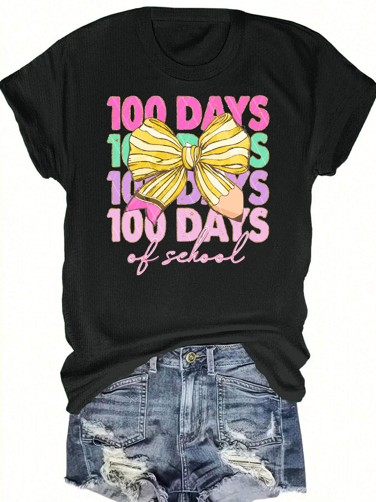 Happy 100 Days Of School Short Sleeves Tee