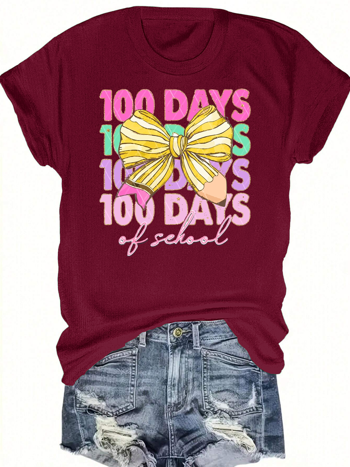 Happy 100 Days Of School Short Sleeves Tee