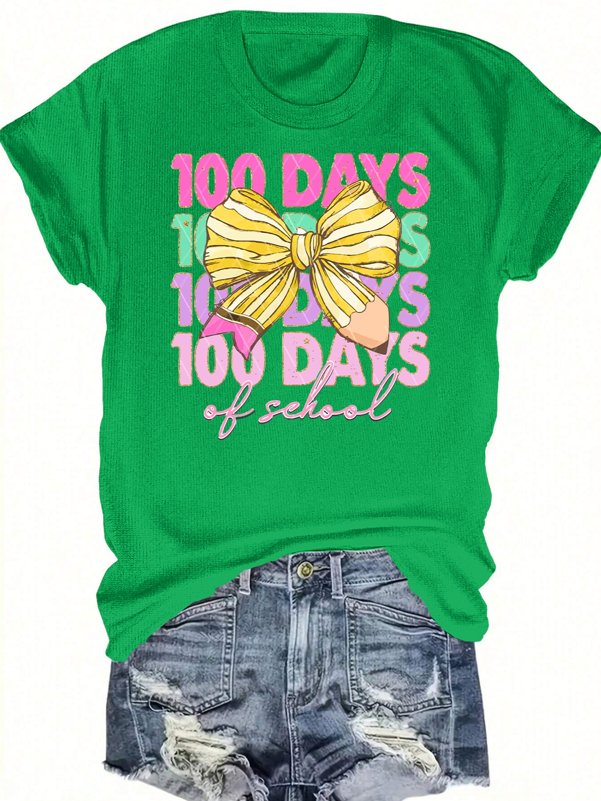 Happy 100 Days Of School Short Sleeves Tee