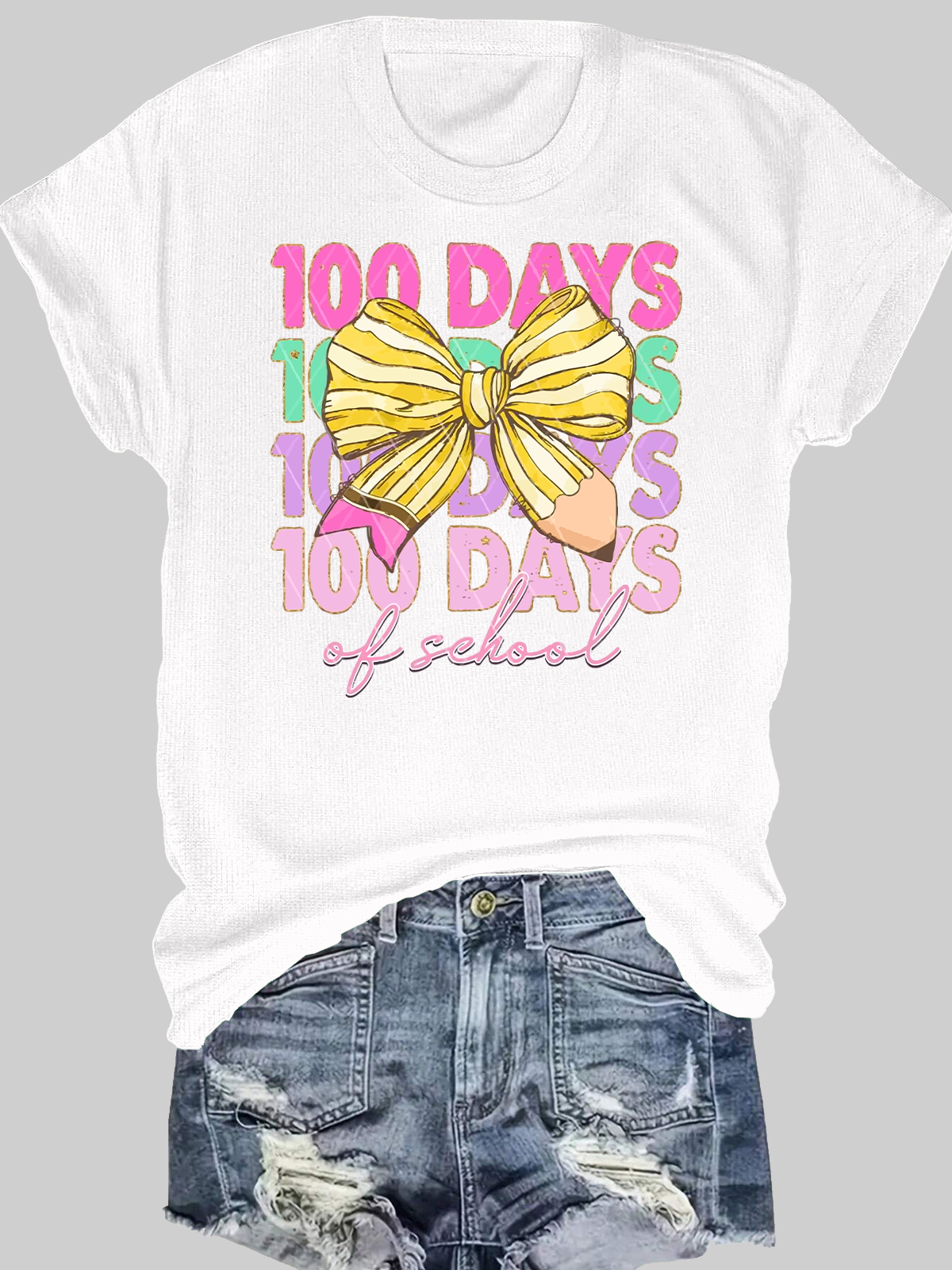 Happy 100 Days Of School Short Sleeves Tee