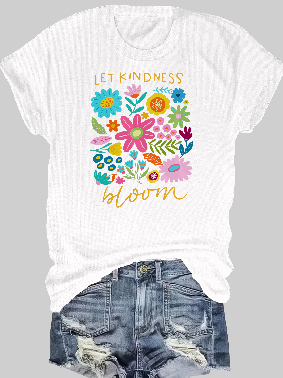 Let Kindness Bloom Flower Short Sleeves Tee