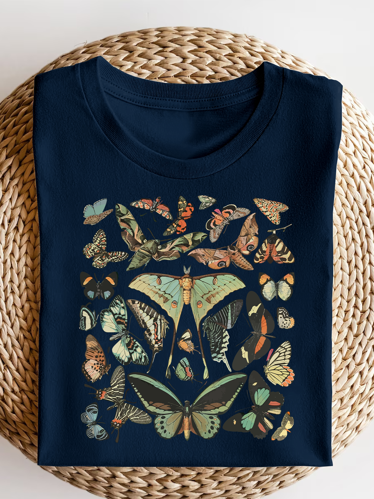 Vintage Butterfly And Moth Short Sleeves Tee