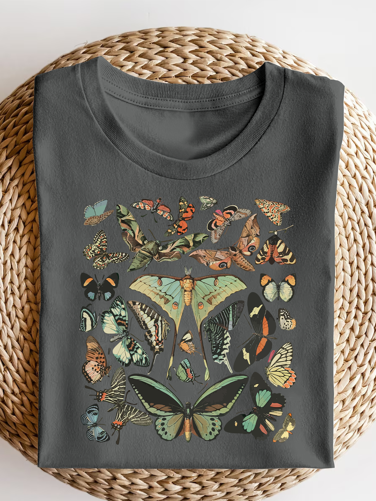 Vintage Butterfly And Moth Short Sleeves Tee