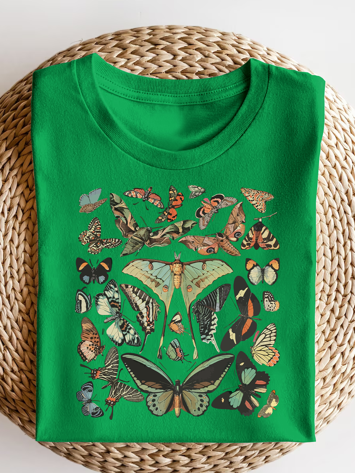 Vintage Butterfly And Moth Short Sleeves Tee