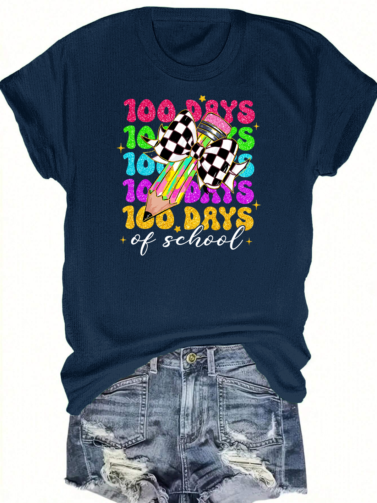 100 Days Of School Short Sleeves Tee