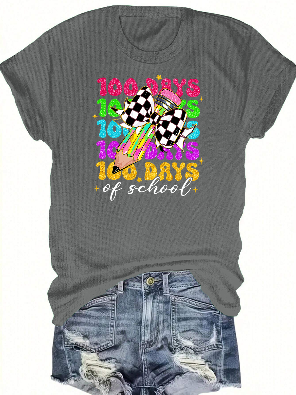 100 Days Of School Short Sleeves Tee