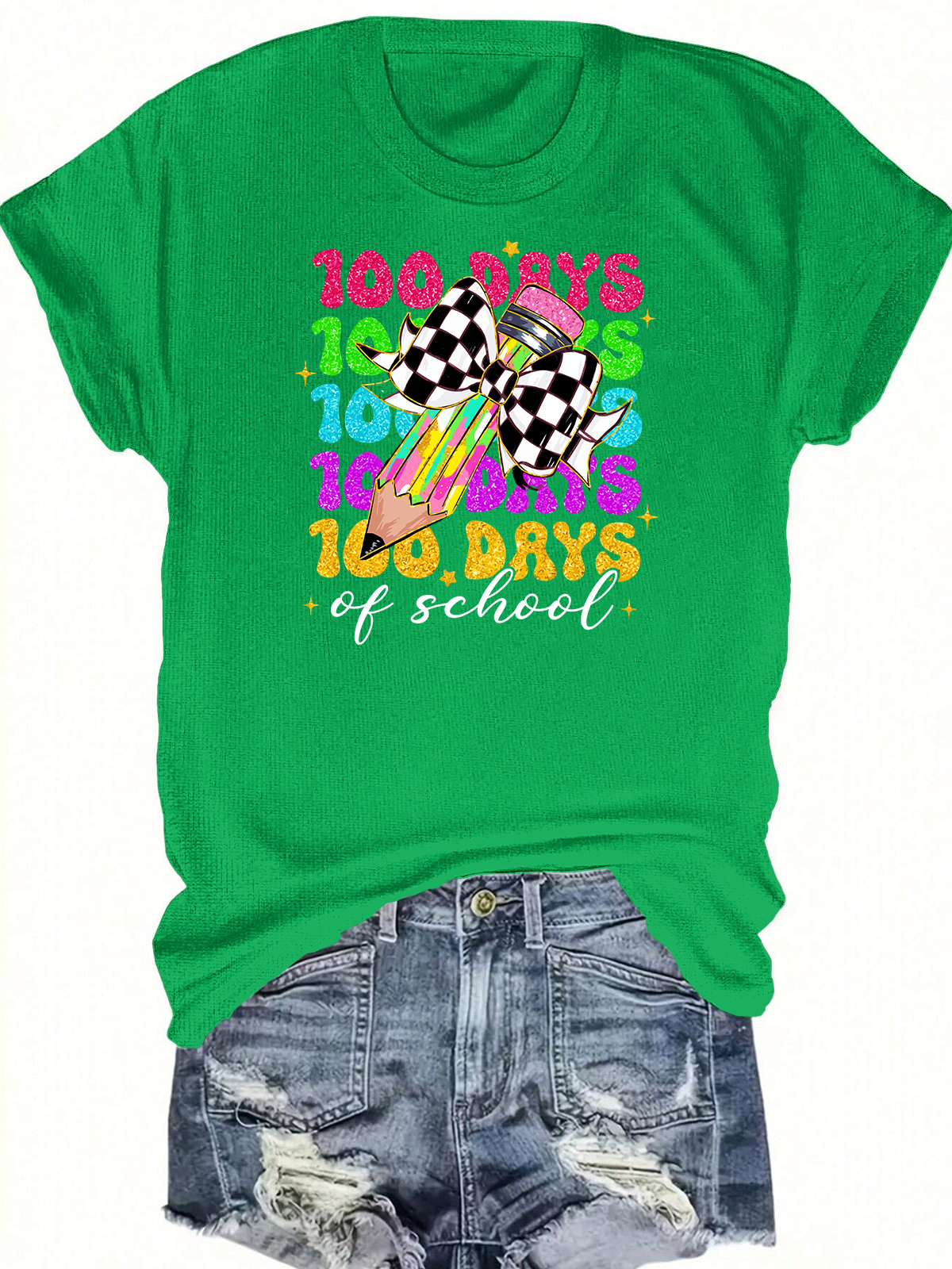 100 Days Of School Short Sleeves Tee