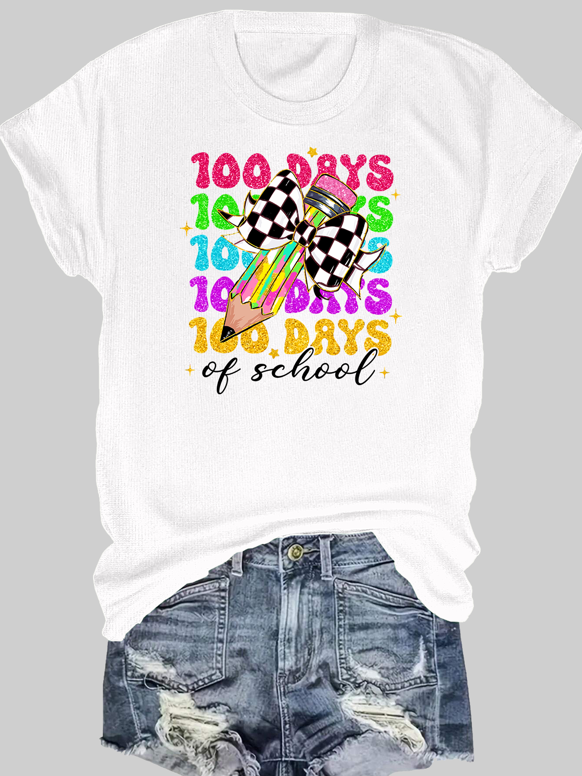 100 Days Of School Short Sleeves Tee