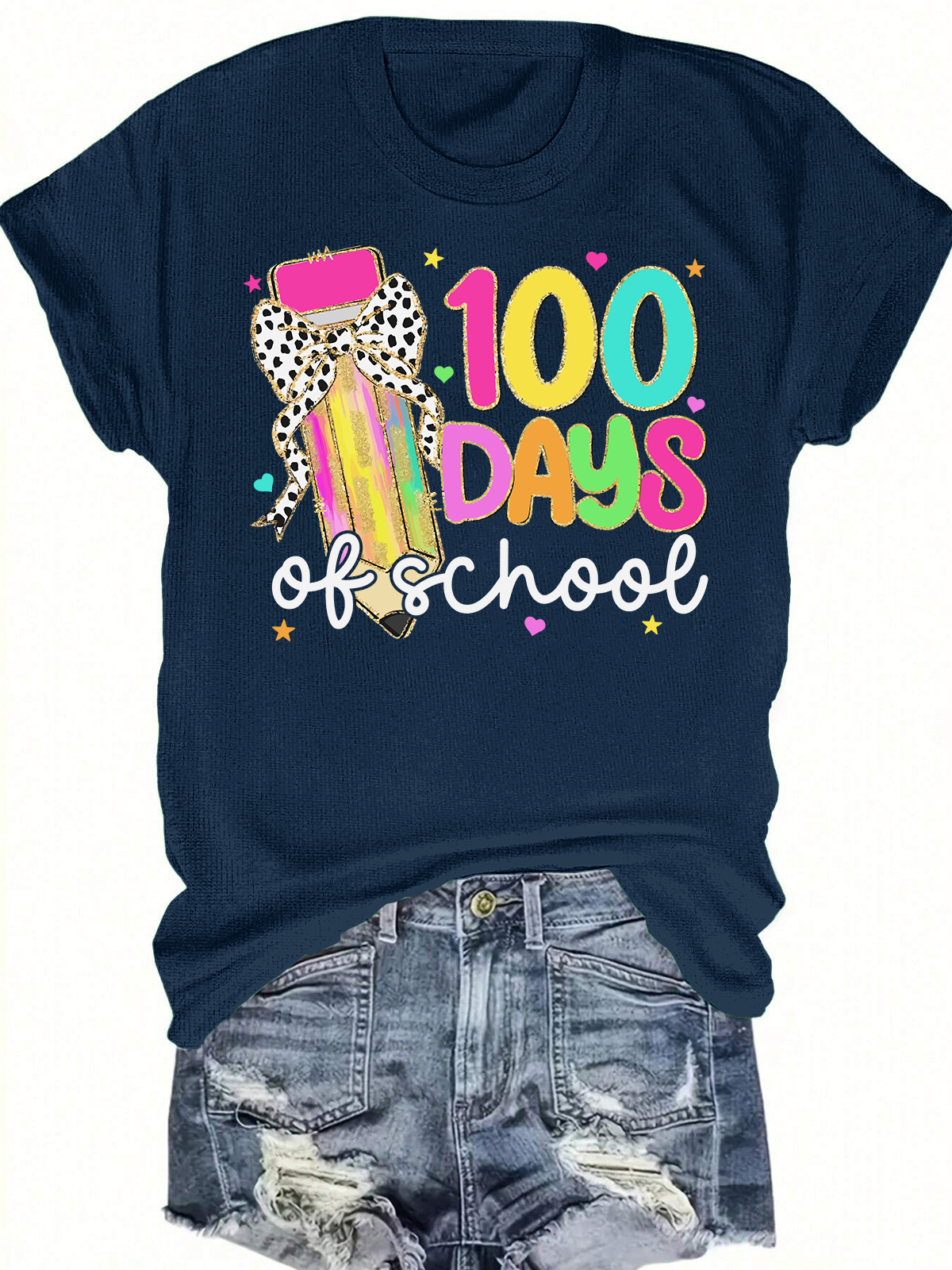 100 Days Of School Short Sleeves Tee