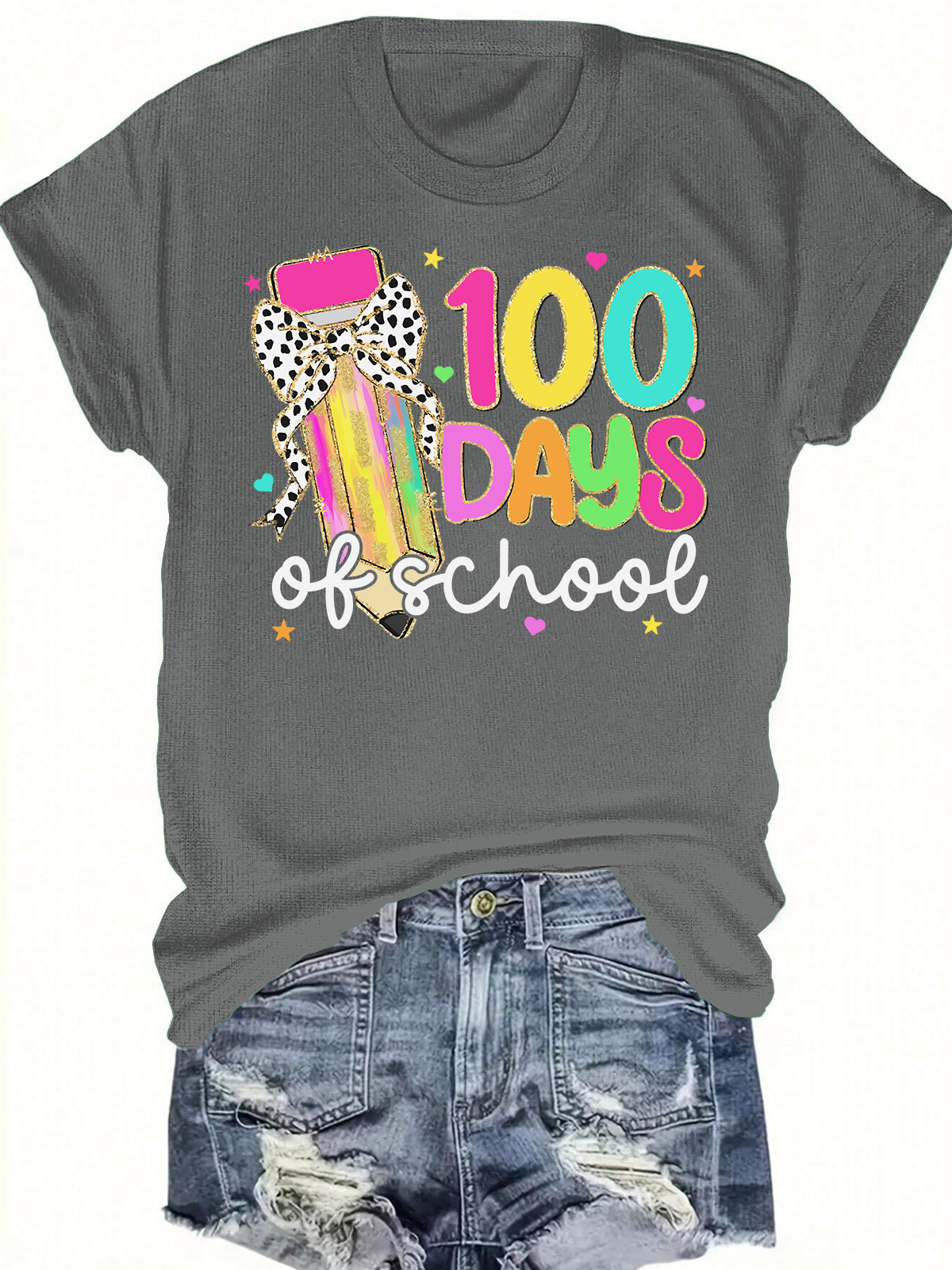 100 Days Of School Short Sleeves Tee